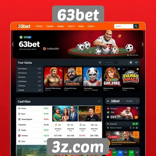 Interface do usuário do 63bet é intuitiva